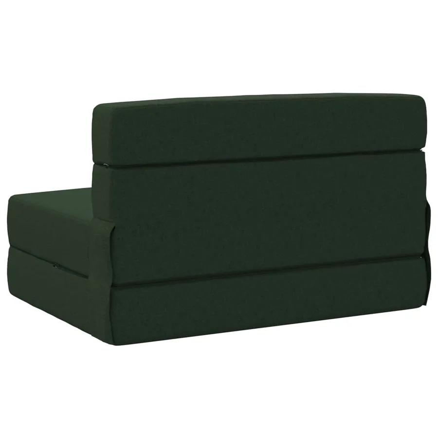 Canapé-lit pliable Vert foncé 100 x 80 x 60 cm Tissu - 5