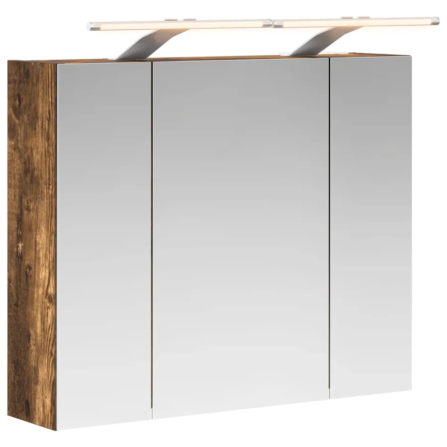 Armoire Miroir de Salle de Bain Chêne fumé 60 x 14,5 x 50 cm - 2