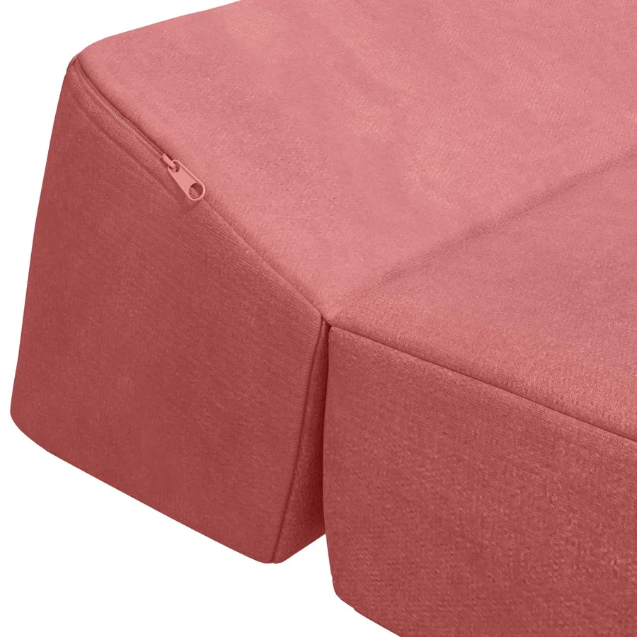 Canapé-lit pliable Rose 60 x 70 x 41 cm Tissu - 6