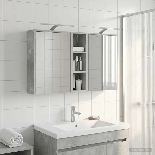 Ensemble de Meubles de Salle de Bain 3 pcs 106 x 16 x 62,5 cm