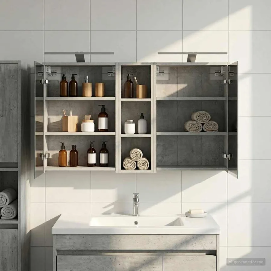 Ensemble de Meubles de Salle de Bain 3 pcs 106 x 16 x 62,5 cm - 4