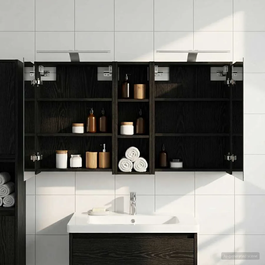 Ensemble de Meubles de Salle de Bain 3 pcs 106 x 16 x 62,5 cm