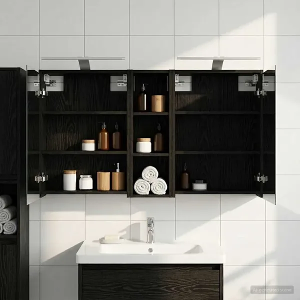 Ensemble de Meubles de Salle de Bain 3 pcs 106 x 16 x 62,5 cm