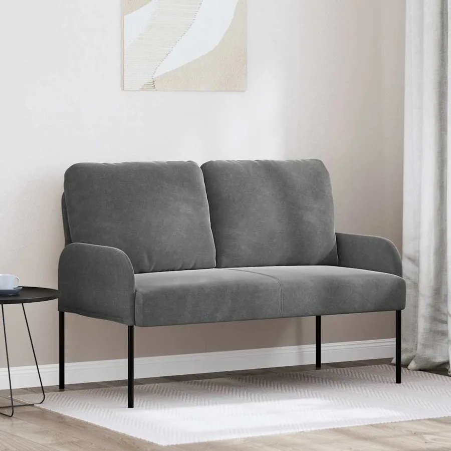 Canapés avec coussin 110cm Gris foncé Contreplaqué