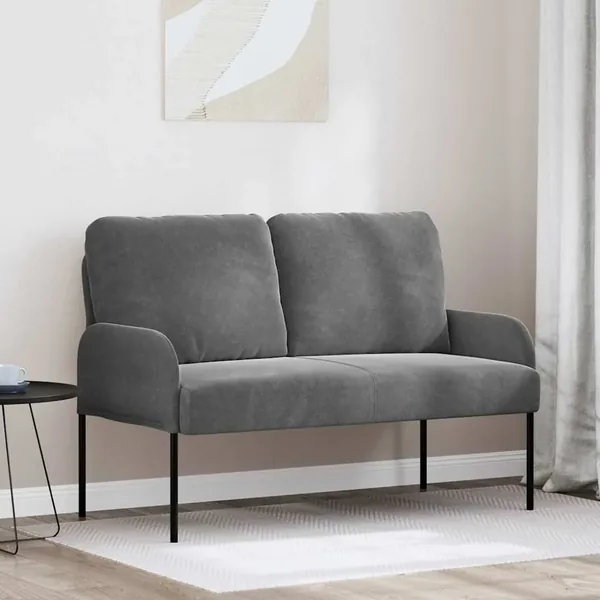 Canapés avec coussin 110cm Gris foncé Contreplaqué
