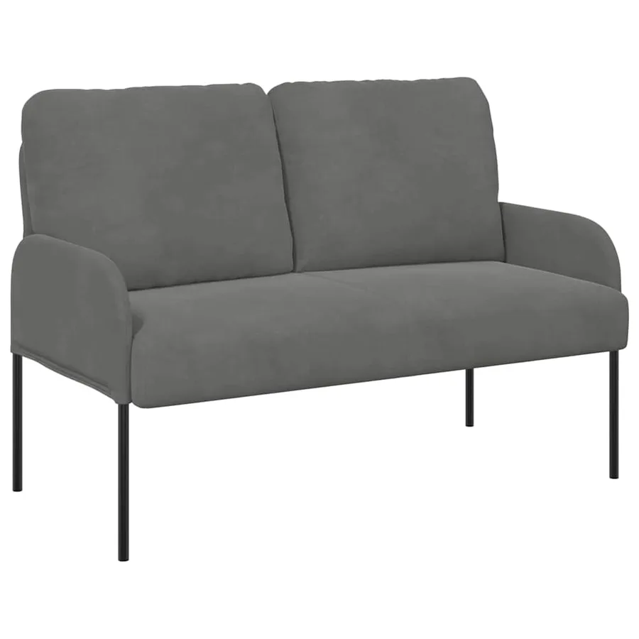 Canapés avec coussin 110cm Gris foncé Contreplaqué - 2