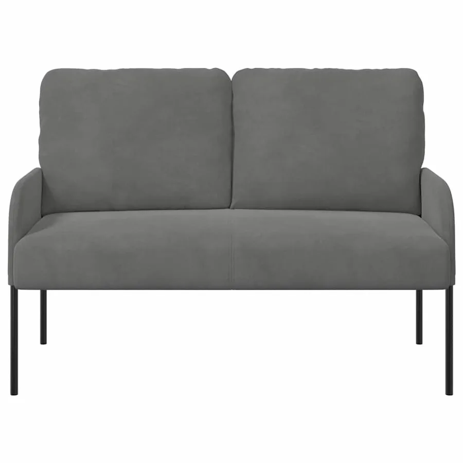 Canapés avec coussin 110cm Gris foncé Contreplaqué - 4
