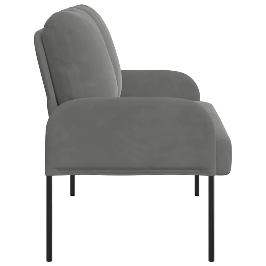Canapés avec coussin 110cm Gris foncé Contreplaqué - 5