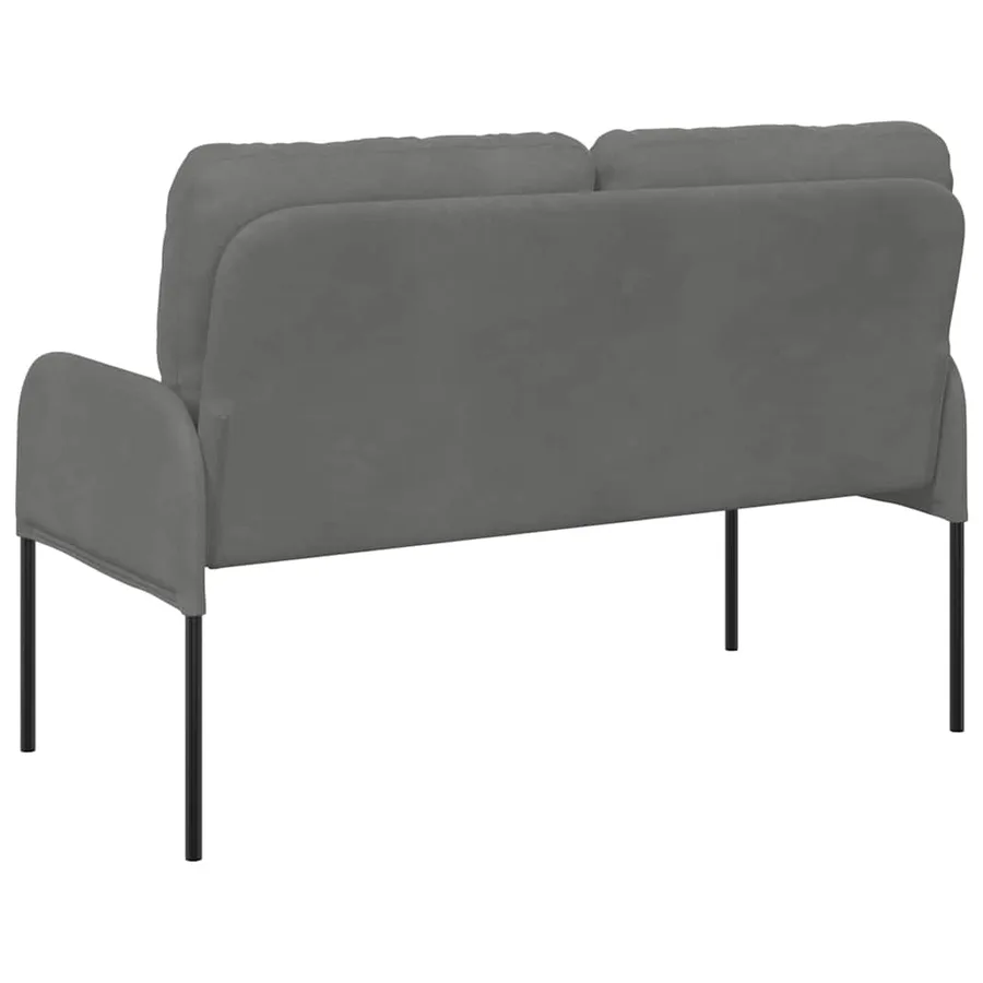 Canapés avec coussin 110cm Gris foncé Contreplaqué - 6