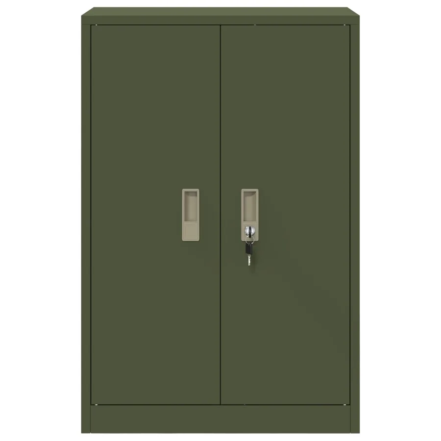 Armoire de rangement Vert olive 60 x 40 x 90 cm Acier - 6
