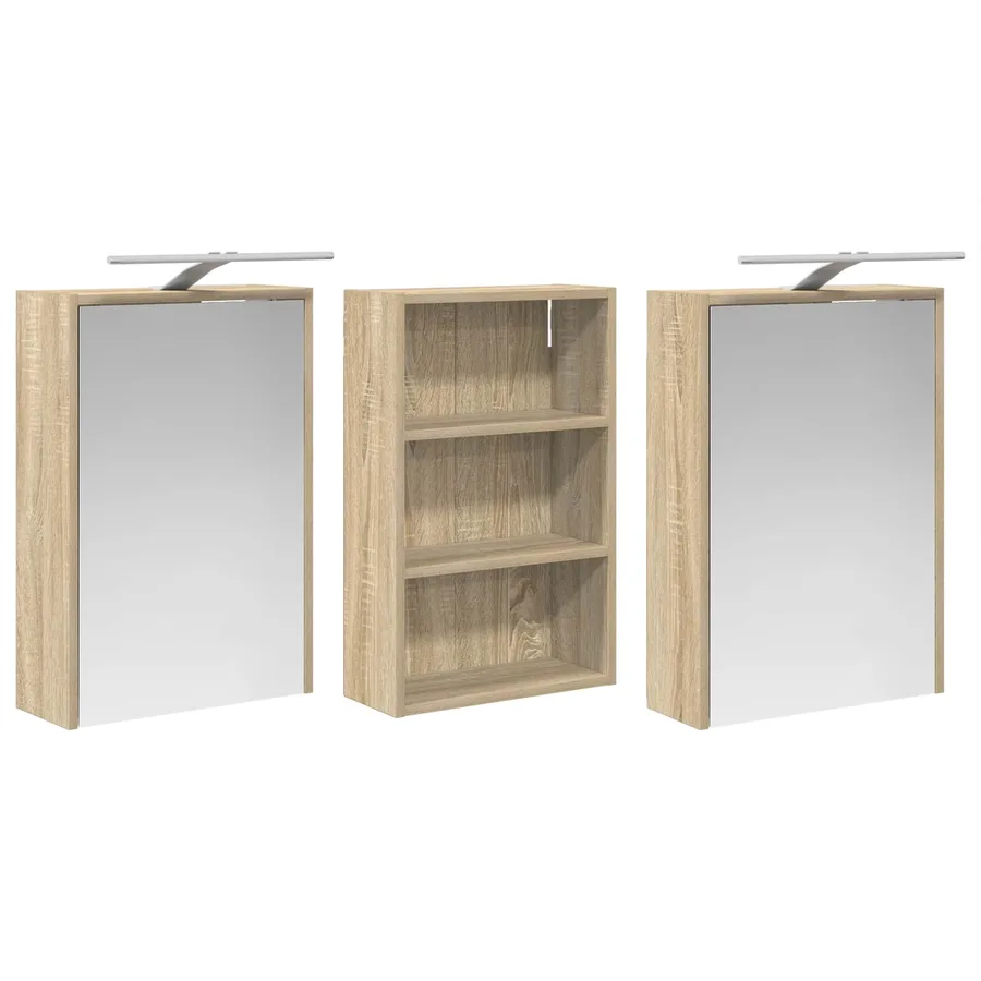 Ensemble de Meubles de Salle de Bain 3 pcs 126 x 16 x 62.5 cm - 5