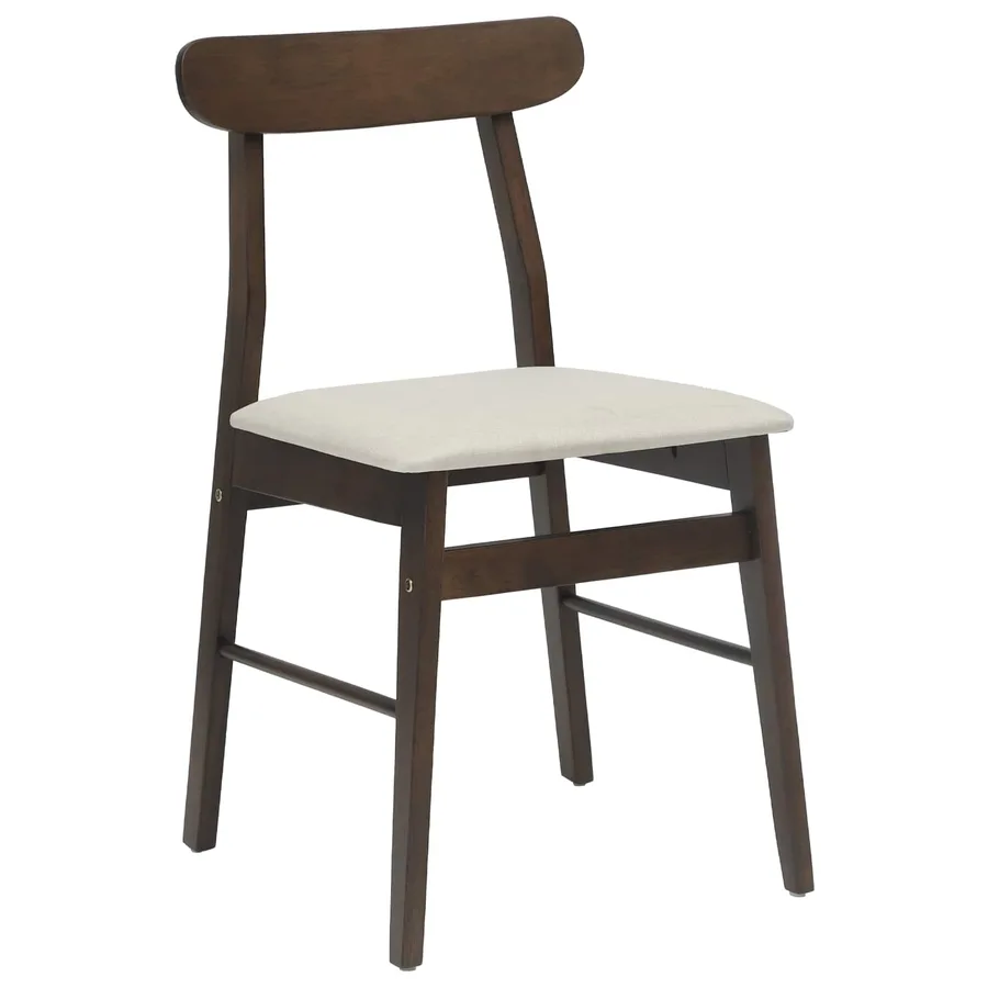 Chaise de salle à manger 2 pcs Marron foncé et lumière - 4