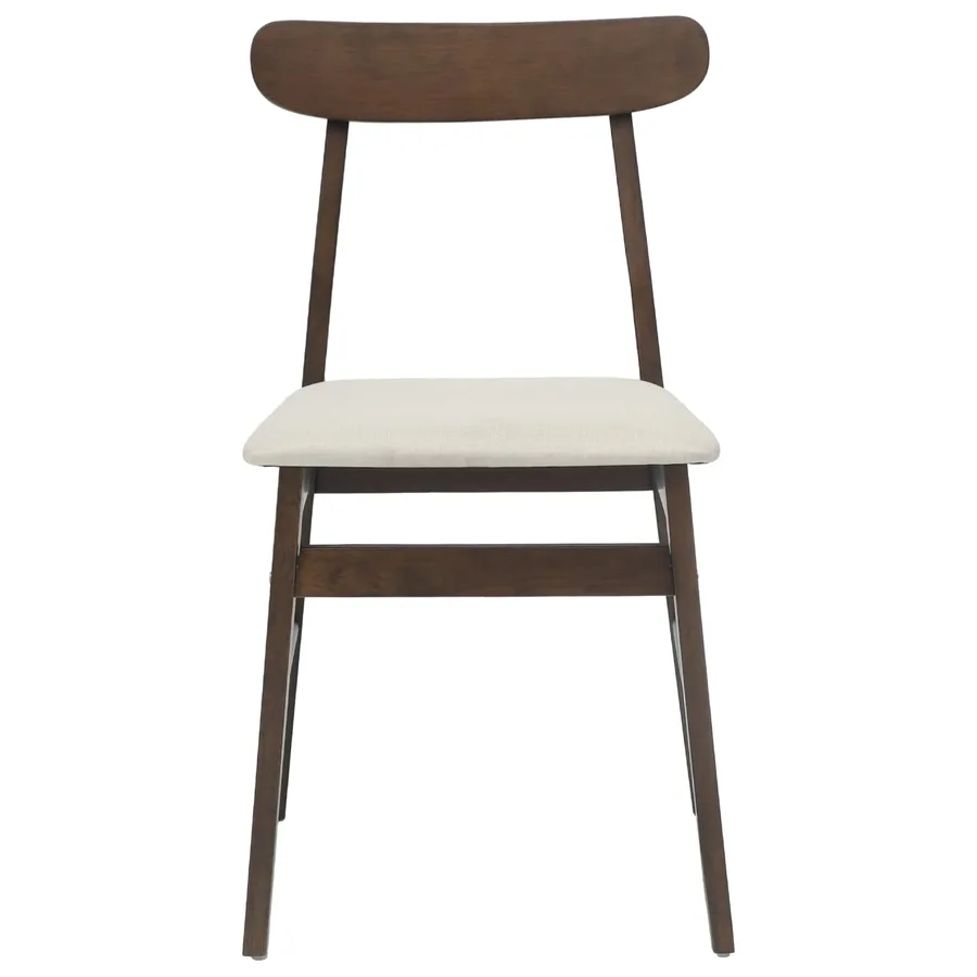 Chaise de salle à manger 2 pcs Marron foncé et lumière - 5