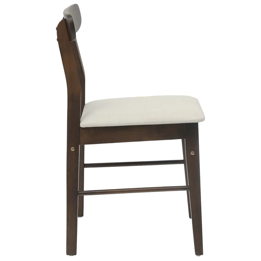 Chaise de salle à manger 2 pcs Marron foncé et lumière - 6