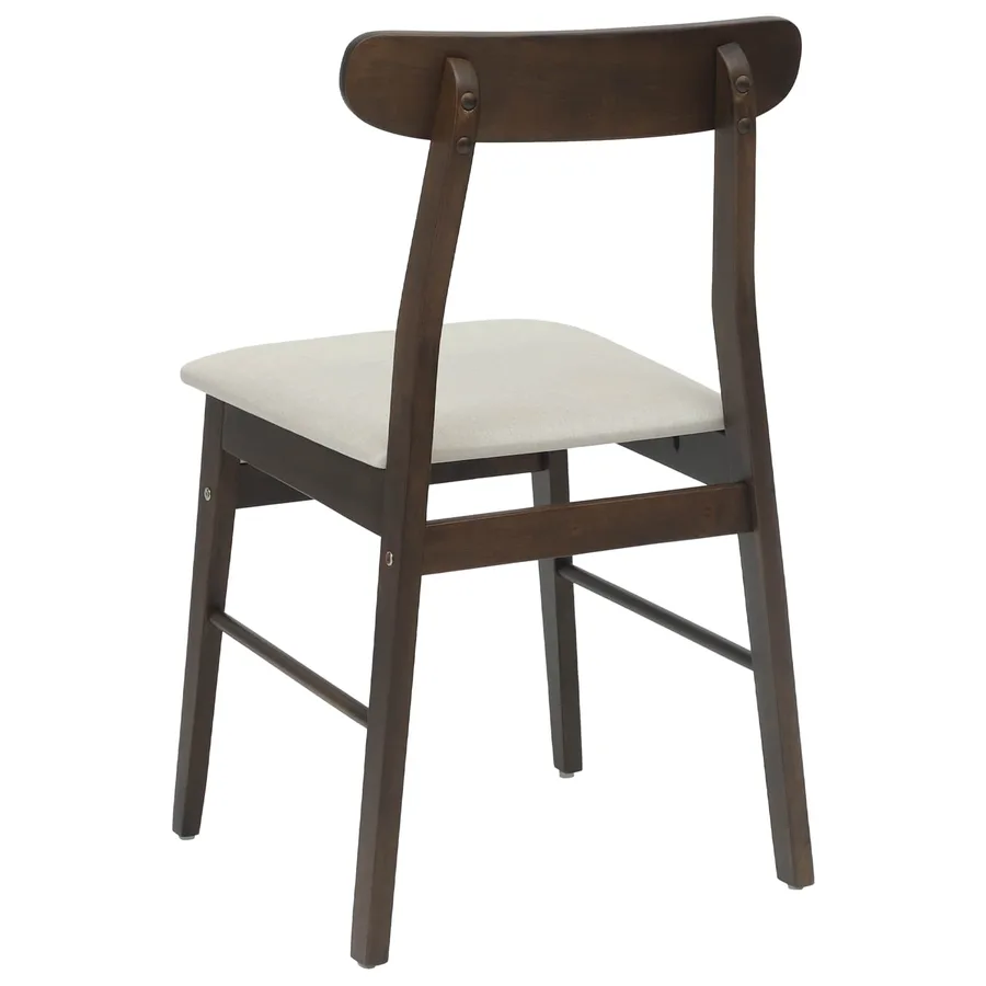 Chaise de salle à manger 2 pcs Marron foncé et lumière - 7
