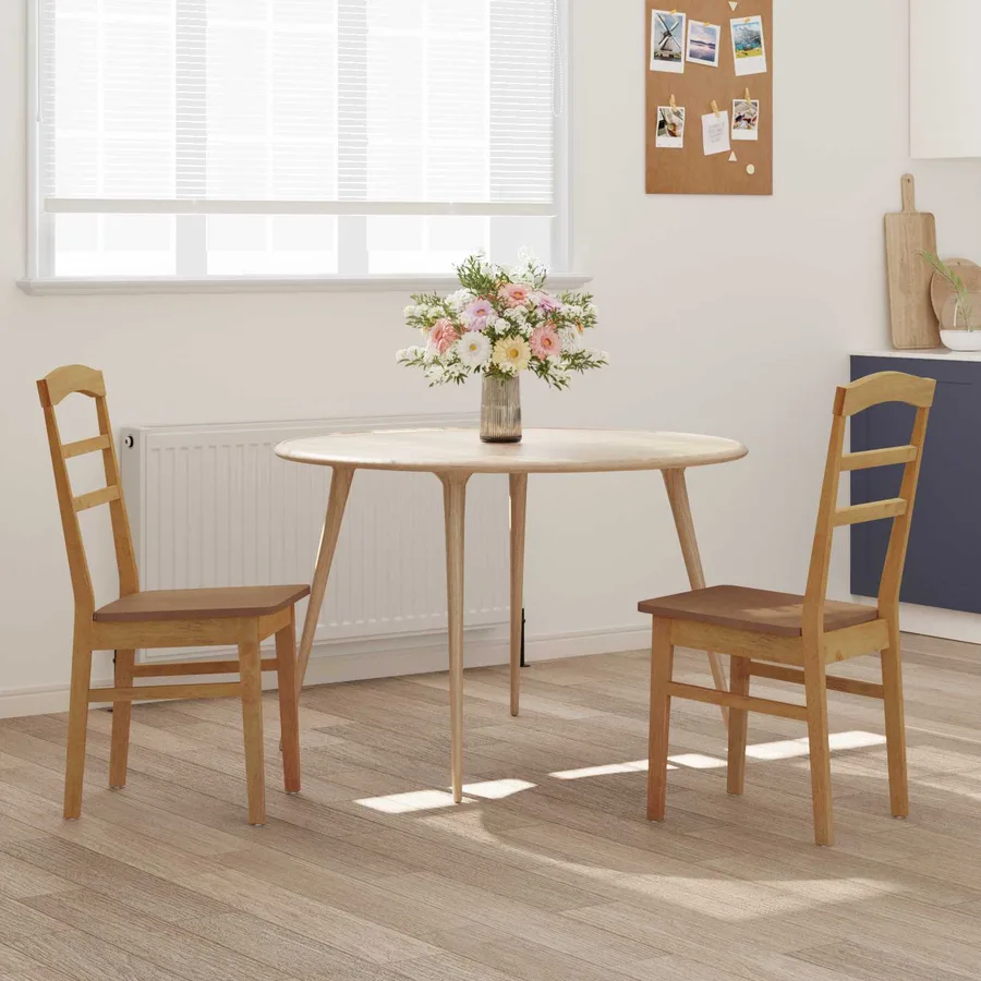 Chaise de salle à manger 2 pcs Naturel - 3