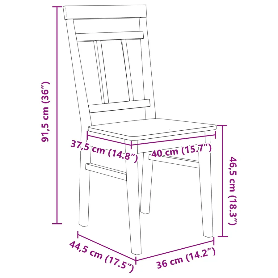 Chaise de salle à manger 2 pcs Naturel - 11