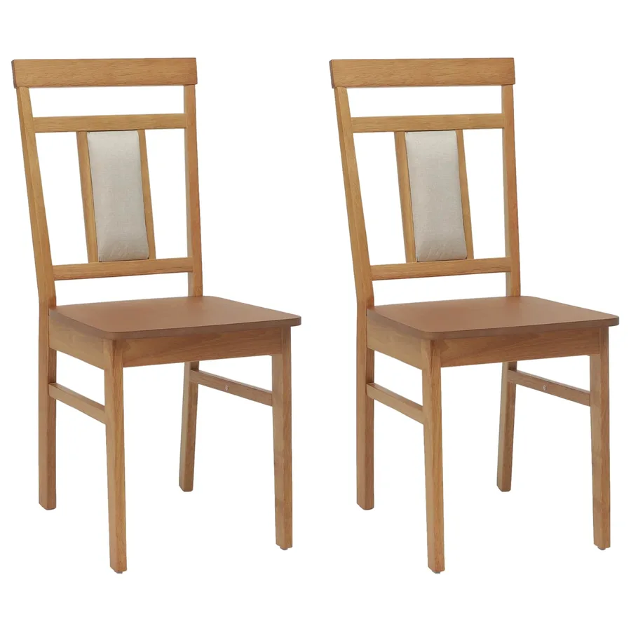 Chaise de salle à manger 2 pcs Naturel - 2
