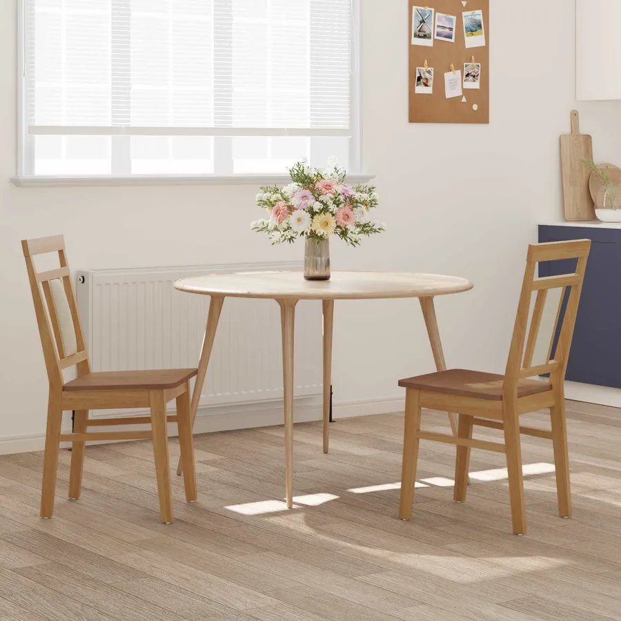 Chaise de salle à manger 2 pcs Naturel - 3