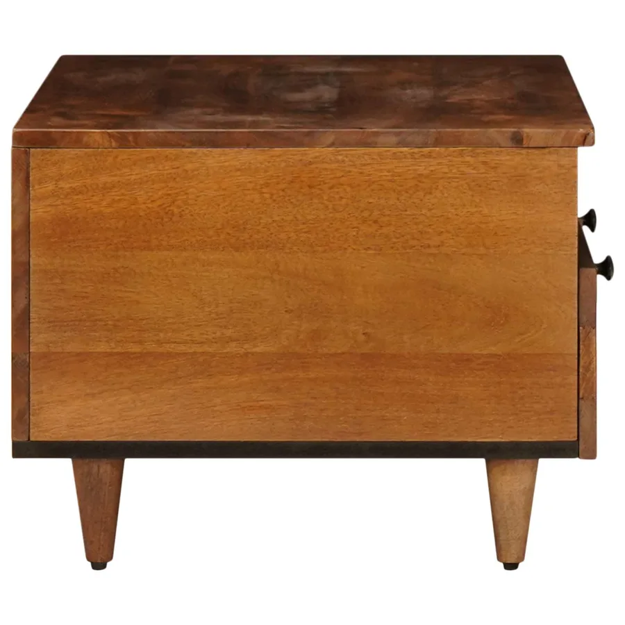 Meuble TV Noyer 70 x 33 x 46 cm Bois de mangue massif - 5
