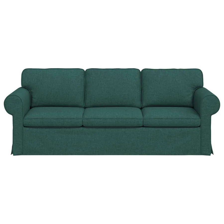 Canapé Vert foncé 215 x 82 x 80 cm tissu - 4