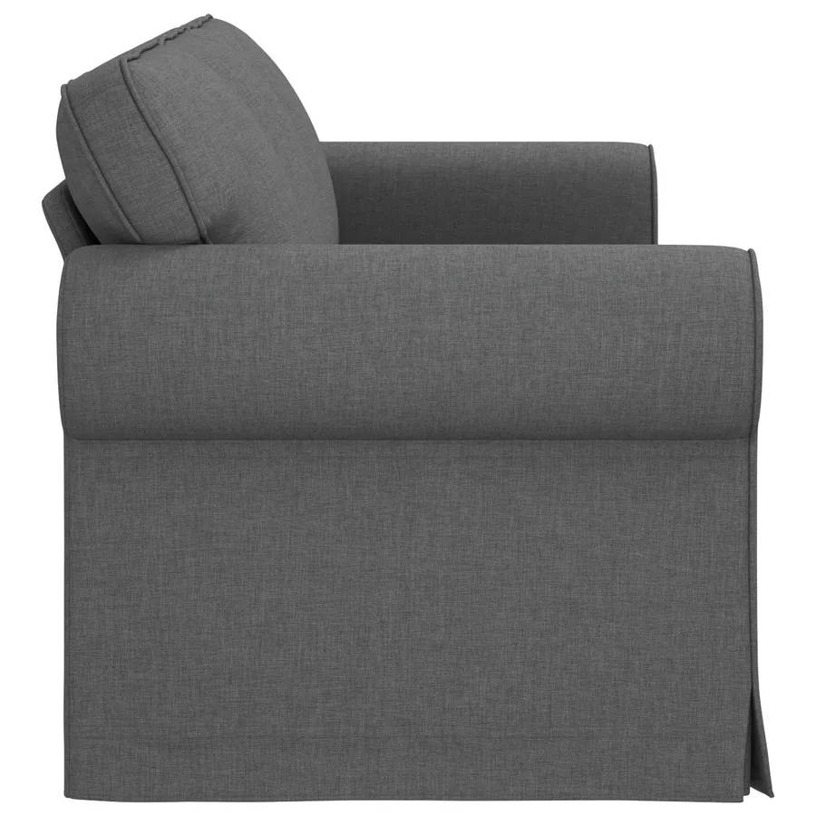Canapé Gris foncé 215 x 82 x 80 cm tissu - 5