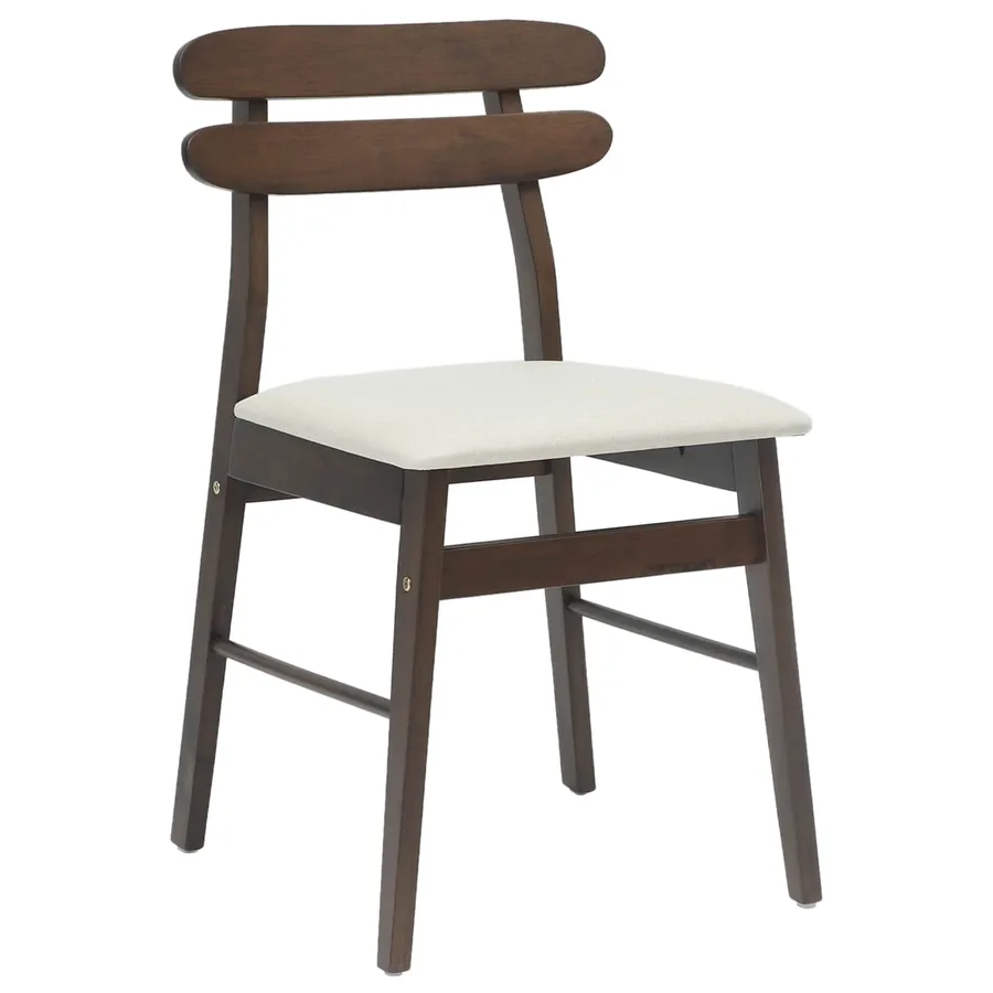 Chaise de salle à manger 2 pcs Marron clair et clair - 4