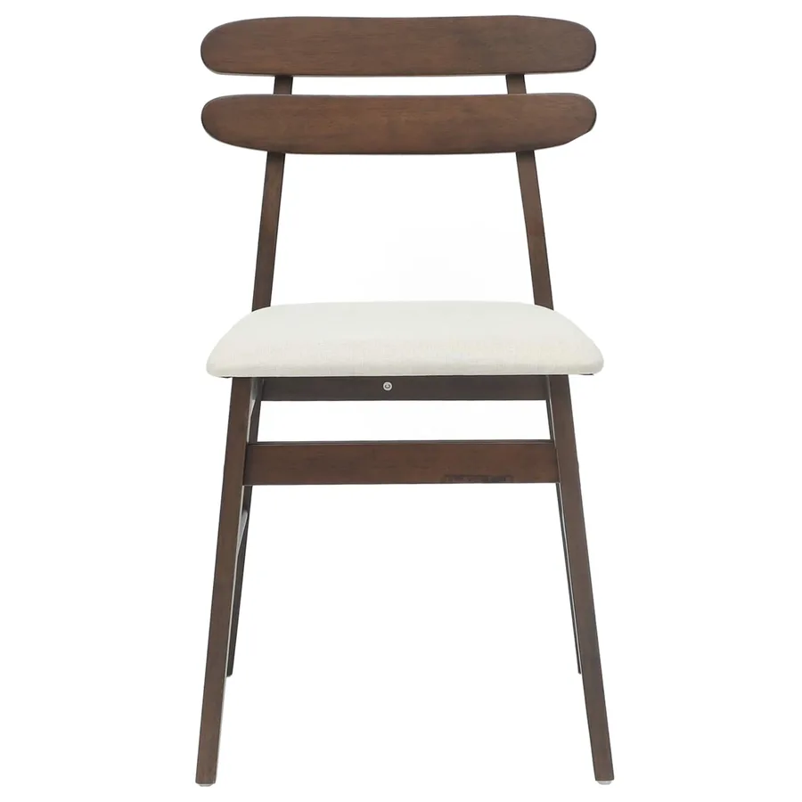 Chaise de salle à manger 2 pcs Marron clair et clair - 5