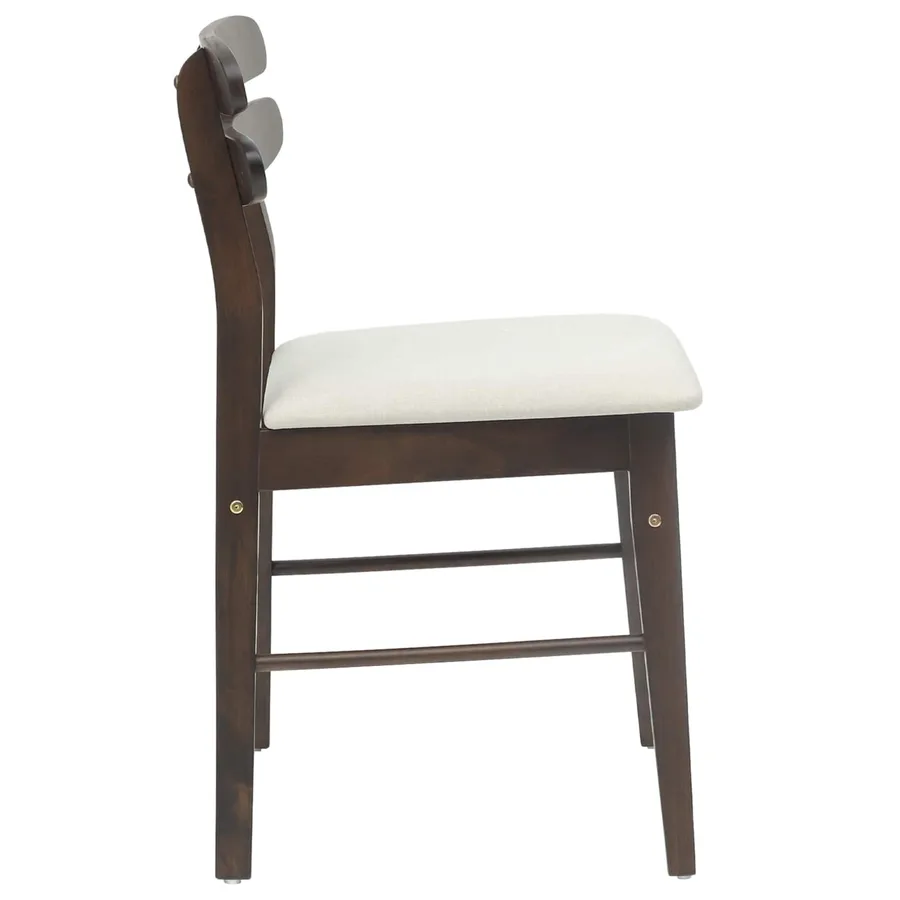 Chaise de salle à manger 2 pcs Marron clair et clair - 6