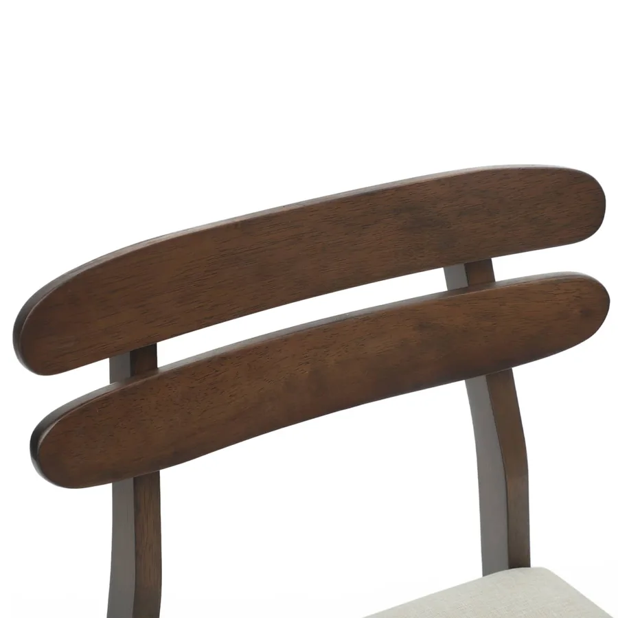Chaise de salle à manger 2 pcs Marron clair et clair - 9