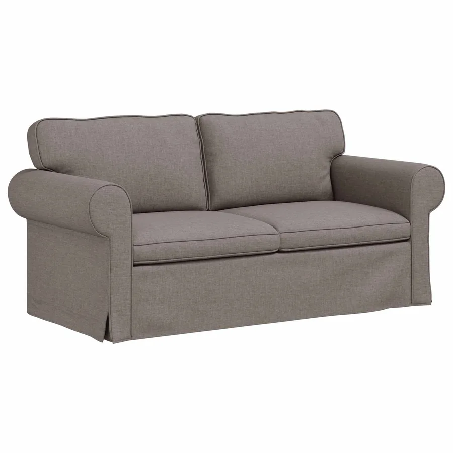 Ensemble de Canapés 2 pcs Taupe 175 x 82 x 80 cm tissu - 5