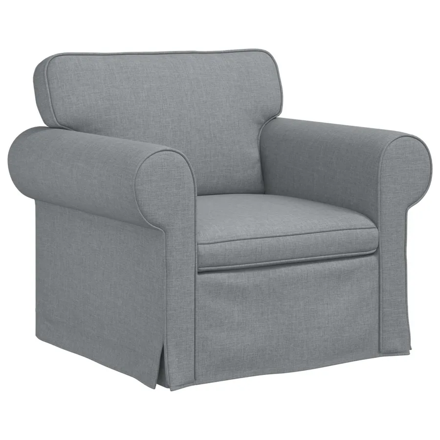 Ensemble de Canapés 2 pcs Gris clair 155 x 82 x 80 cm tissu - 4