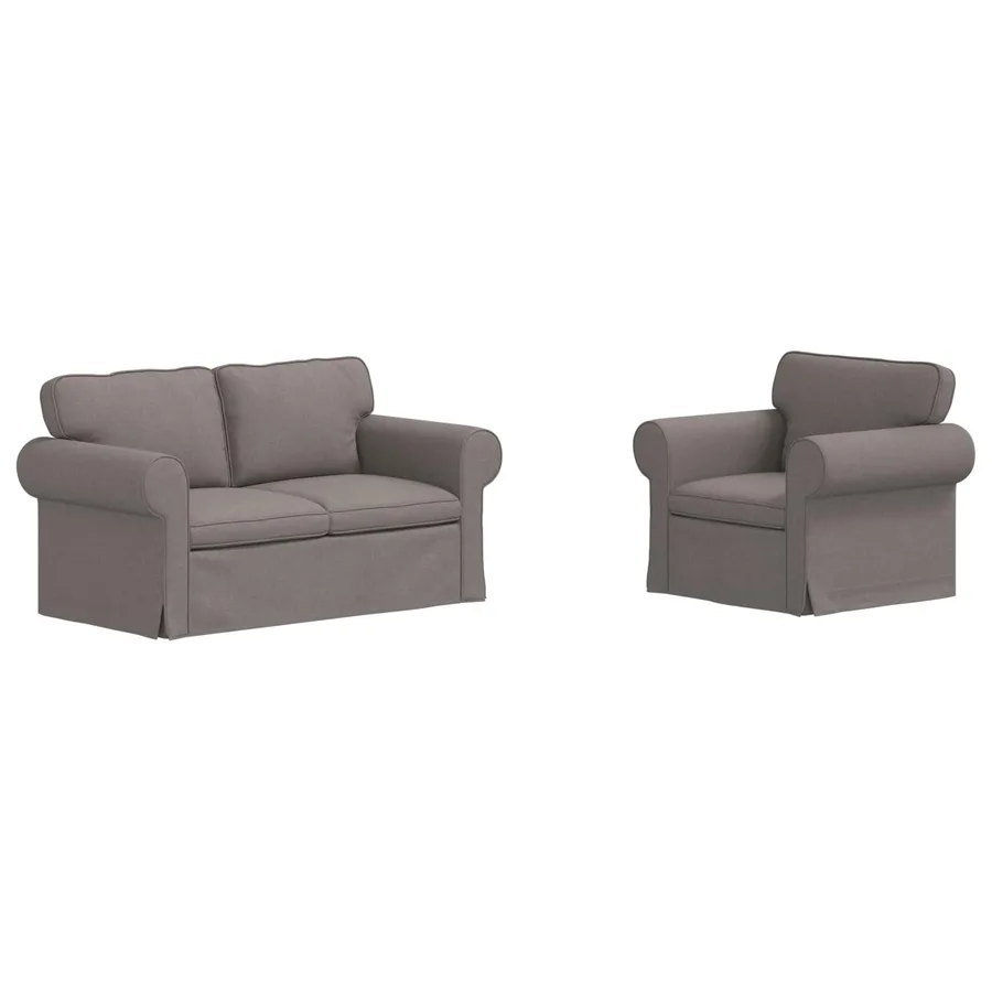 Ensemble de Canapés 2 pcs Taupe 155 x 82 x 80 cm tissu - 2