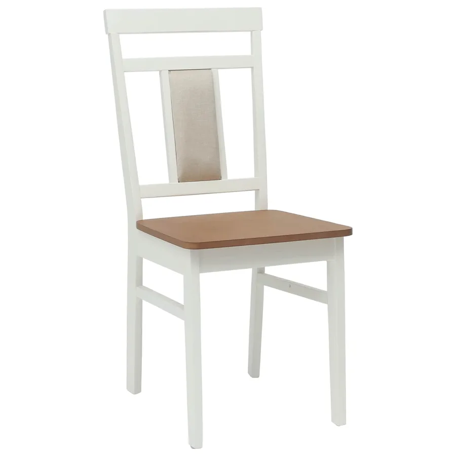 Chaise de salle à manger 2 pcs Blanc et Naturel - 4