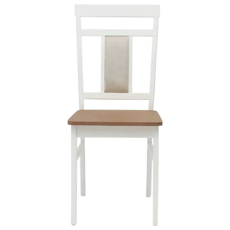 Chaise de salle à manger 2 pcs Blanc et Naturel - 5