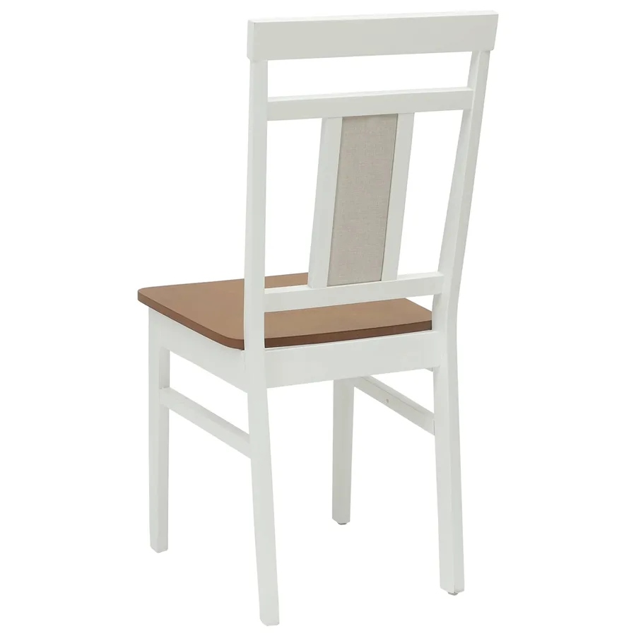 Chaise de salle à manger 2 pcs Blanc et Naturel - 7