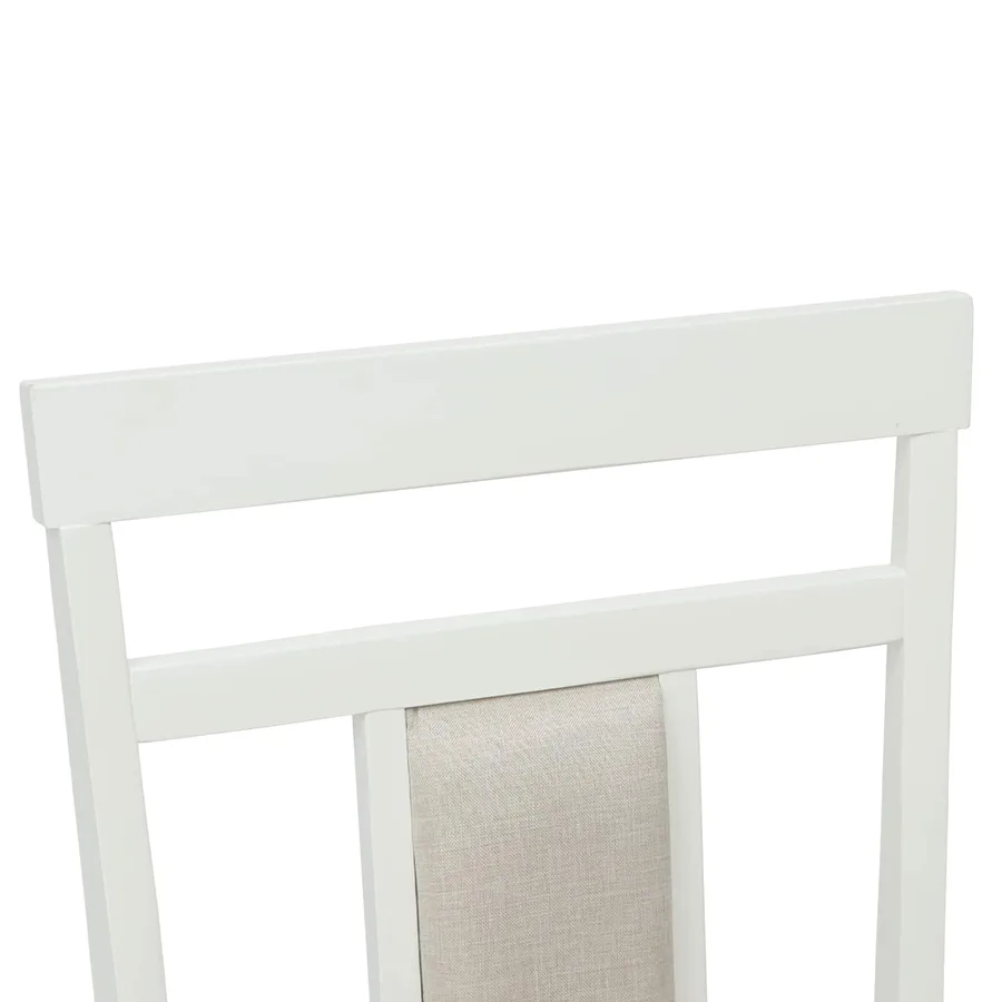 Chaise de salle à manger 2 pcs Blanc et Naturel - 9