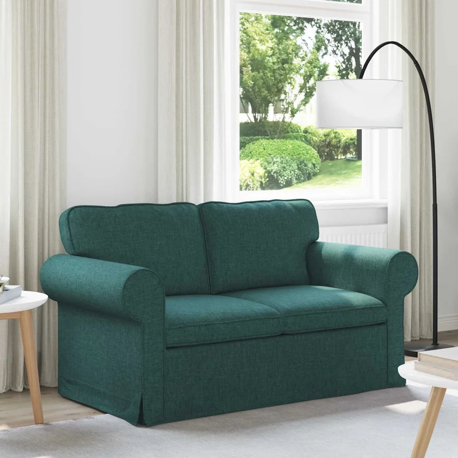 Canapé Vert foncé 155 x 82 x 80 cm tissu