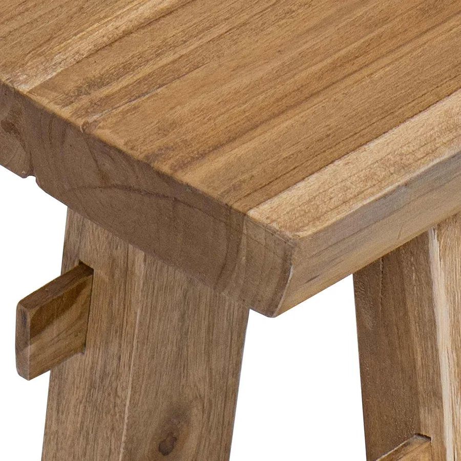 banc Naturel 100 x 29 x 43,5 cm Bois de teck massif - 7