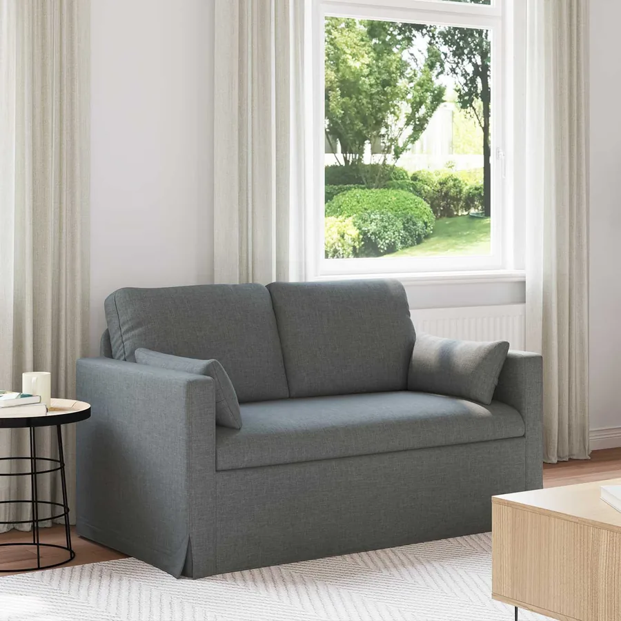 Canapé Gris foncé 139 x 78 x 80 cm tissu