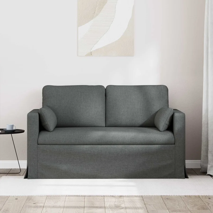 Canapé Gris foncé 139 x 78 x 80 cm tissu - 3