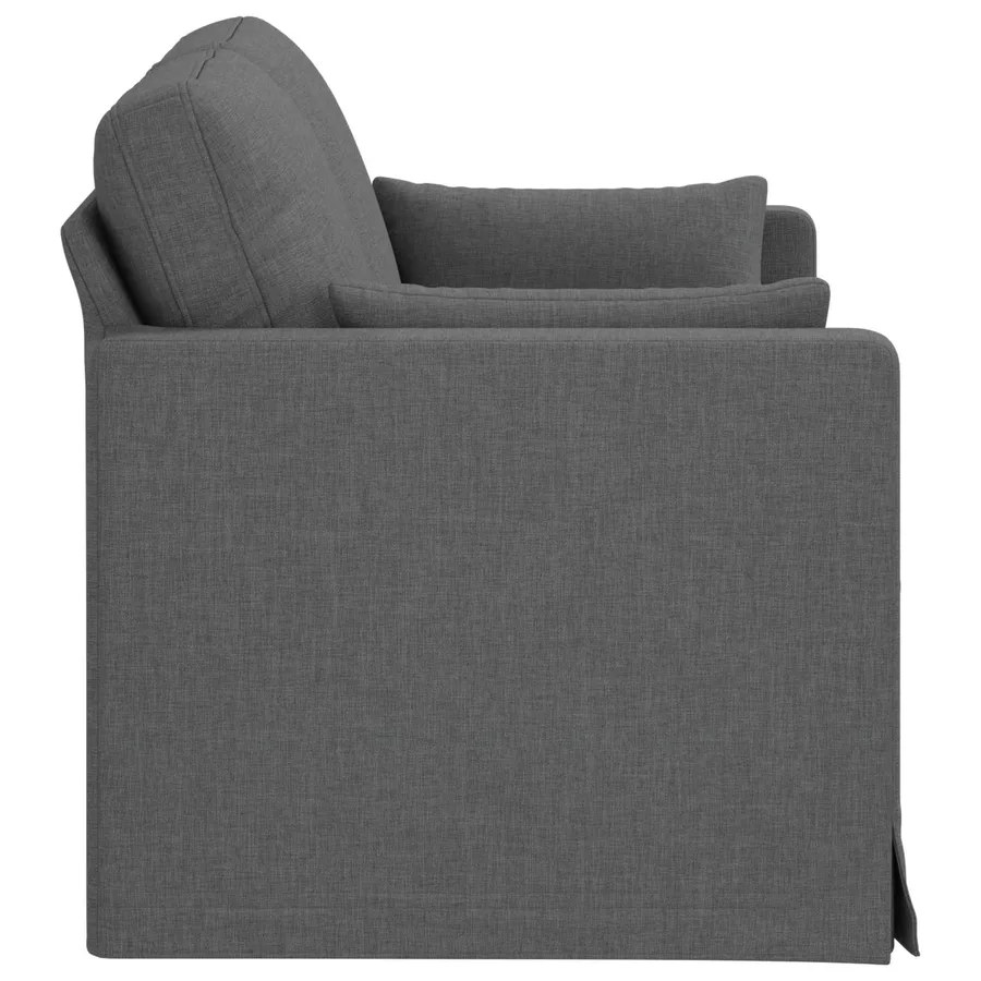 Canapé Gris foncé 139 x 78 x 80 cm tissu - 5
