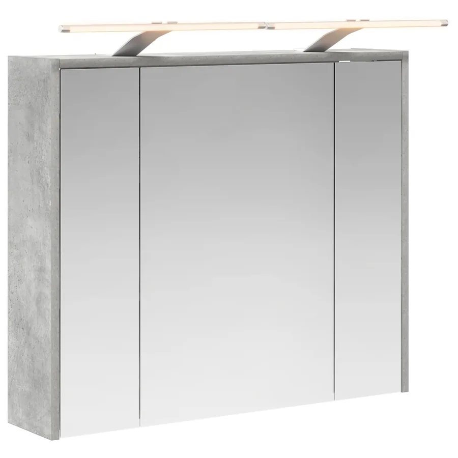 Armoire Miroir de Salle de Bain Gris béton 73,5 x 16 x 62,5 cm - 2