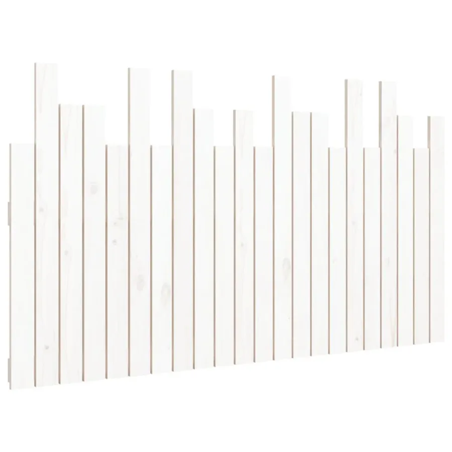 Tête de lit murale Blanc 140x3x80 cm Bois massif de pin - 2