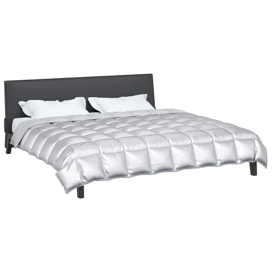 Duvet d'hiver Argenté 200 x 200 cm Satin et Microfibre - 3