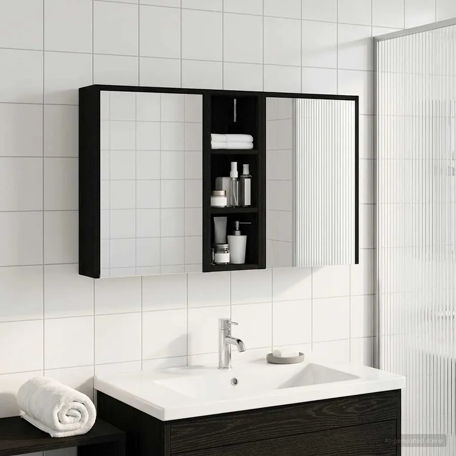 Ensemble de Meubles de Salle de Bain 3 pcs 106 x 16 x 62,5 cm