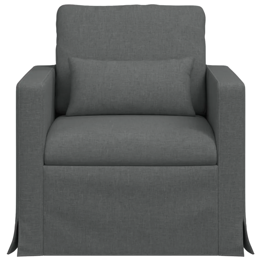 Canapé Gris foncé 78 x 78 x 80 cm tissu - 4