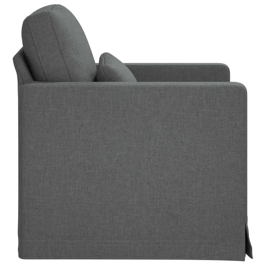 Canapé Gris foncé 78 x 78 x 80 cm tissu - 5