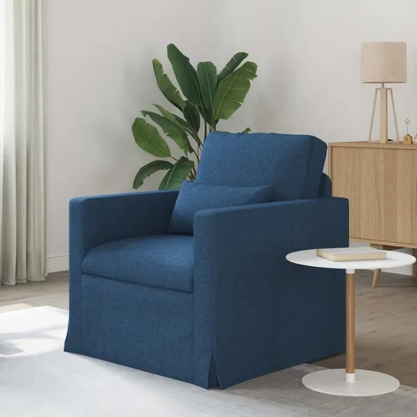 Canapé Bleu 78 x 78 x 80 cm tissu