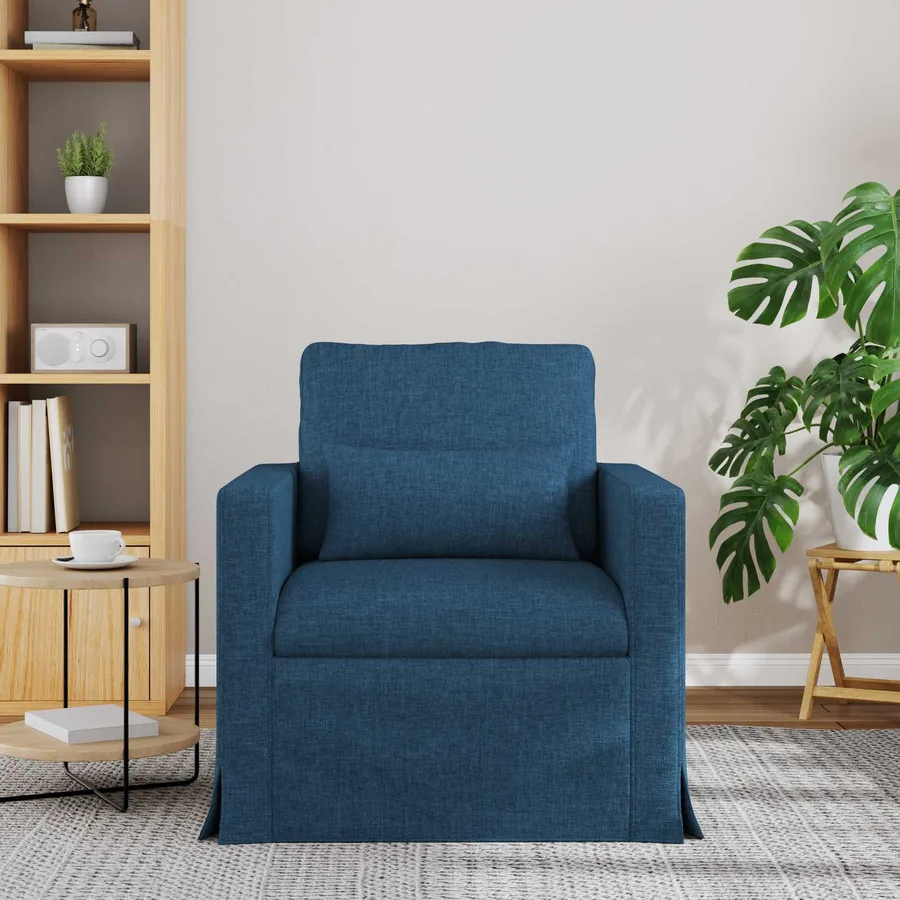 Canapé Bleu 78 x 78 x 80 cm tissu - 3
